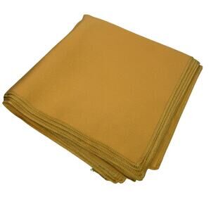 NIB LaLinen 18"x18" Square Napkins Gold 100% Poly Faux Raw Silk #10